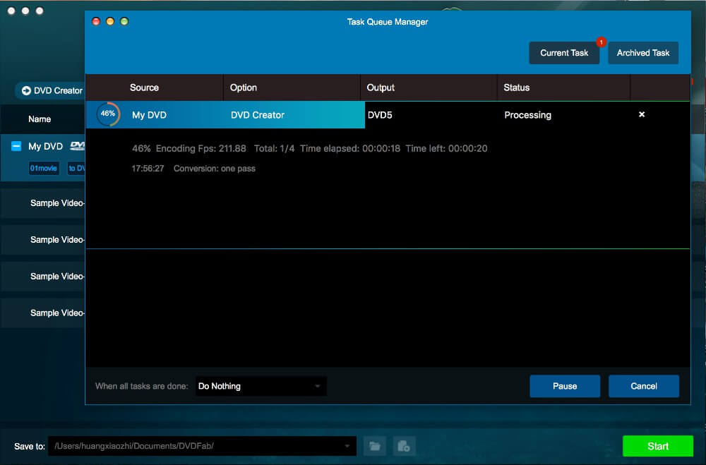  3. Bắt đầu tạo DVD từ video nguồn