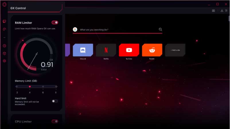 Opera GX Control