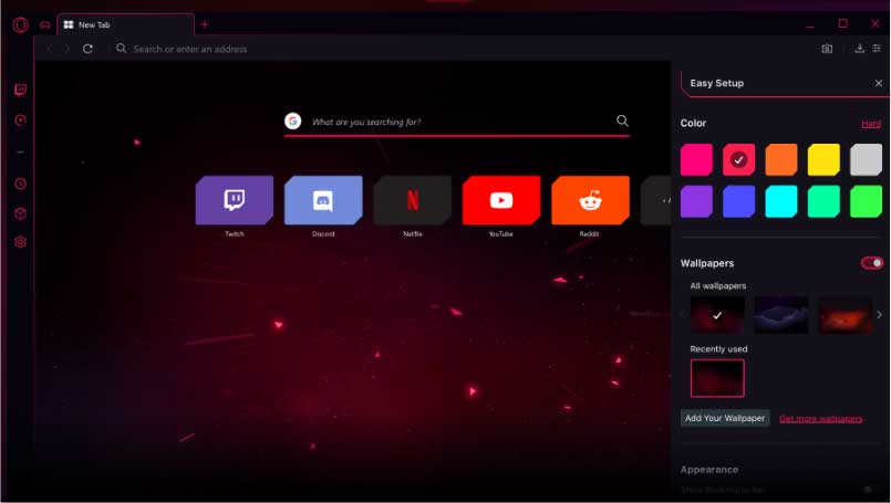 Opera GX Design