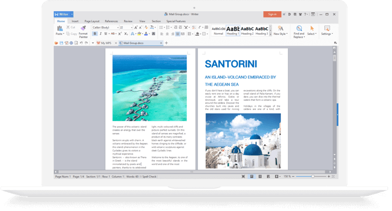 Giao diện WPS Writer mới