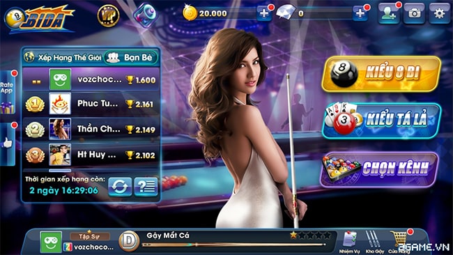 Game thể thao đánh Bi-a