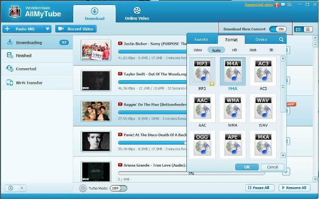 Chuyển đổi video tự động: Kích hoạt chức năng “Download then Convert” để tự động chuyển đổi định dạng video.