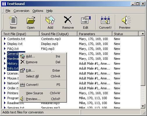 Giao diện Textsound 