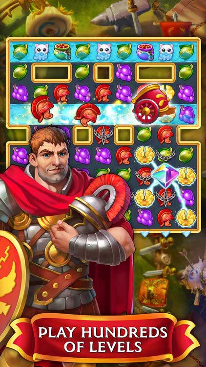 Chinh phục hàng trăm level match-3 trong Jewels of Rome