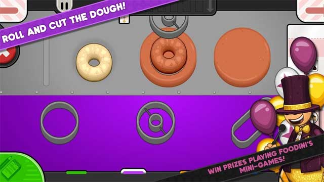Trong Papa's Donuteria To Go!, người chơi sẽ được thực hành từng công đoạn làm bánh donut