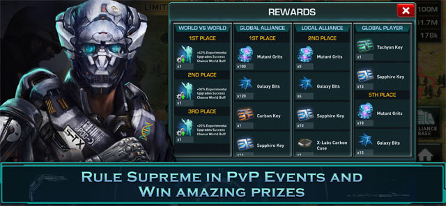 Chinh phục vô số sự kiện PvP thách thức và giành nhiều giải phưởng tuyệt vời