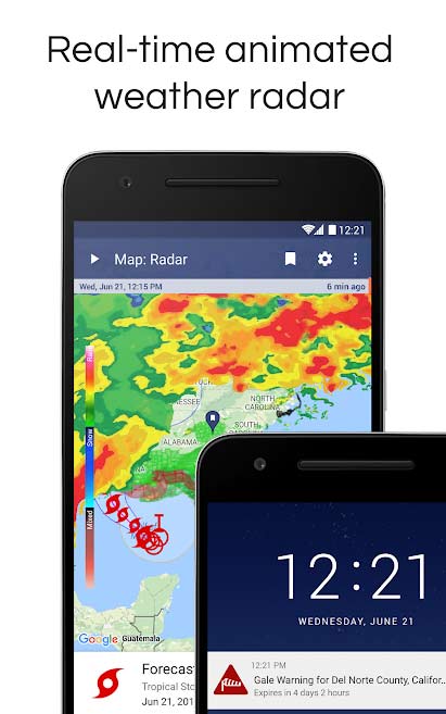Ứng dụng dự báo thời tiết cung cấp thông tin thời tiết trong thời gian thực - NOAA Weather Radar Live 