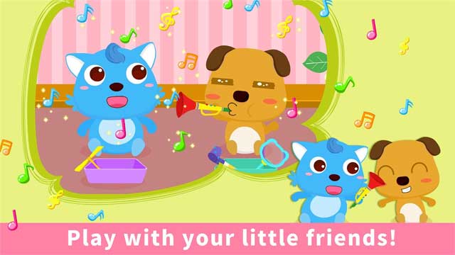 Cùng gấu trúc nhỏ chơi đùa và chia sẻ niềm vui với những người bạn thú cưng đáng yêu