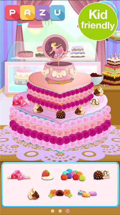 Game mô phỏng làm bánh có tính tương tác cao cho bé - Cake Shop