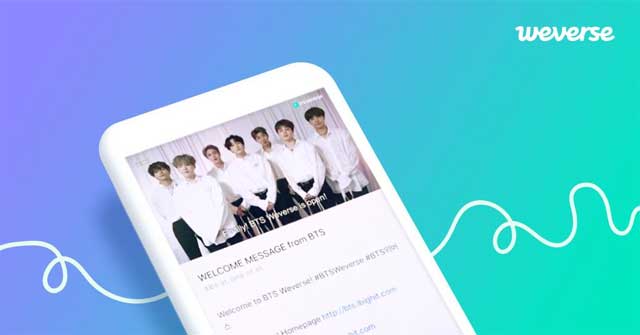 Weverse cho Android là mạng xã hội chính thức của BTS