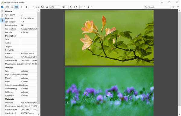 Giao diện PDF24 Creator