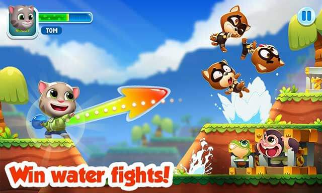 Ném bóng nước cùng mèo Tom trong game Talking Tom Splash Force 