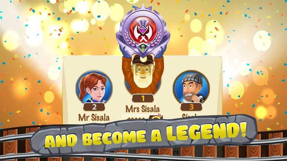 Trở thành huyền thoại trong Gold Miner World Tour cho Android 