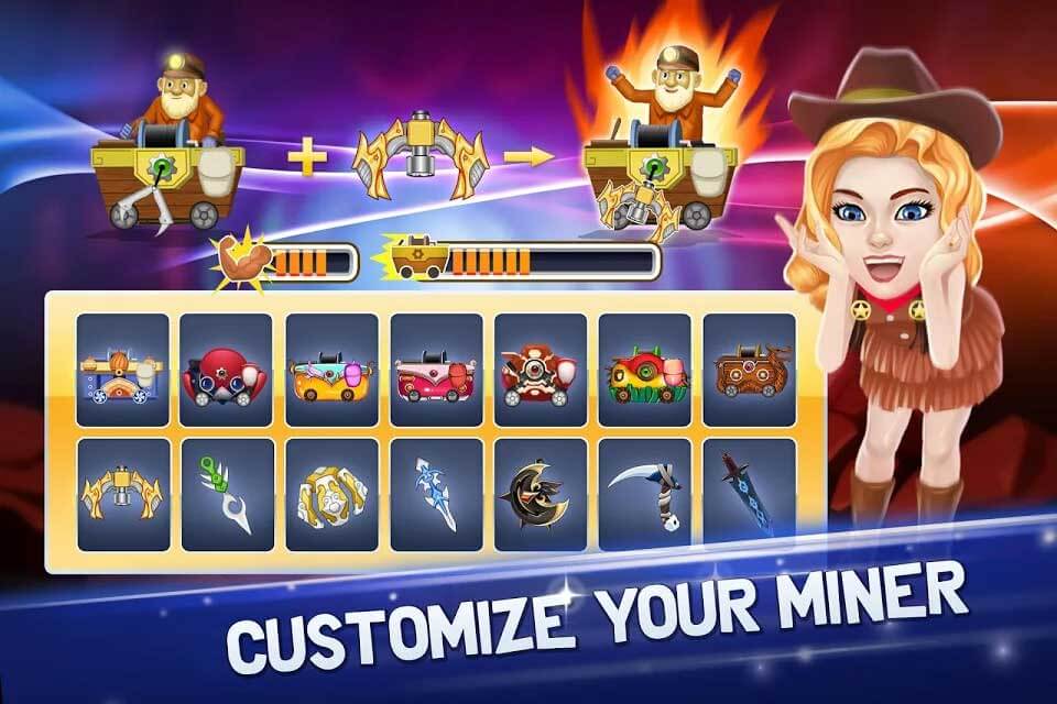 Tùy biến nhân vật trong Gold Miner World Tour cho Android 