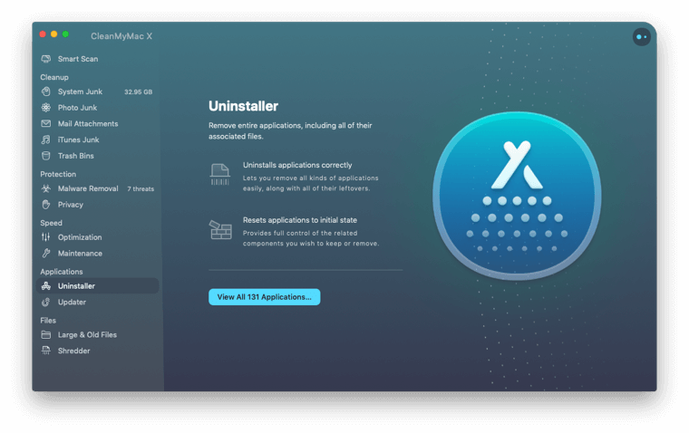 CleanMyMac X giúp bạn gỡ sạch chương trình không cần thiết
