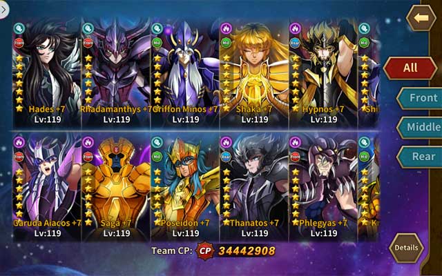 Tự do thành lập đội quân Saint Seiya yêu thích của bạn từ dàn nhân vật tiêu biểu