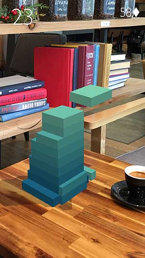 Stack AR là game xếp gạch lên cao kết hợp công nghệ thực tế ảo
