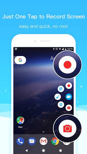Super Screen Recorder là ứng dụng quay màn hình miễn phí với cơ chế điều khiển 1 chạm đơn giản