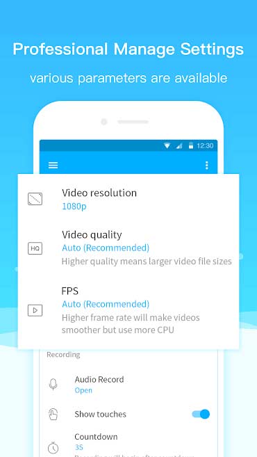 Thiết lập một số cài đặt theo ý muốn trong Super Screen Recorder