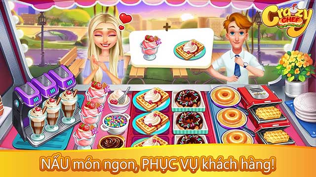 Thể hiện tài năng và nấu các món ngon trên toàn thế giới trong game Crazy Chef