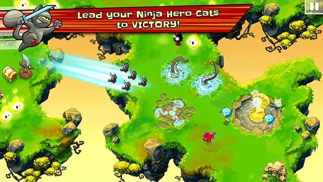 Game ninja mèo chiến đấu hấp dẫn Ninja Hero Cats cho iOS