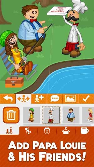 Thêm Papa Louie và bạn bè của ông ấy vào bộ phim của bạn