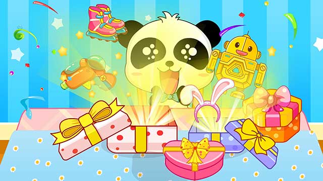 Mở quà sinh nhật thật vui