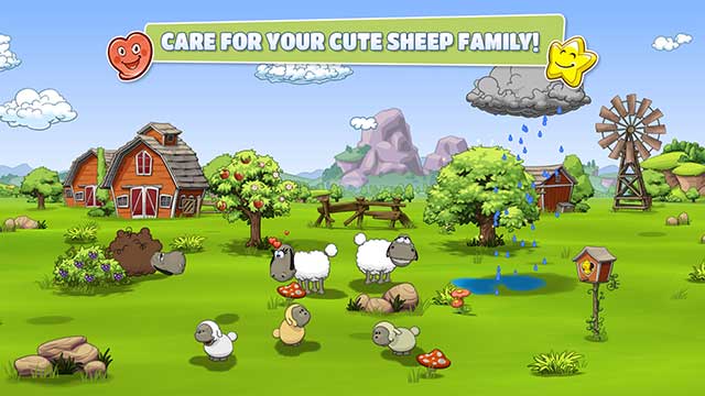 Chăm sóc đàn cừu siêu dễ thương trong game Clouds and Sheep 2