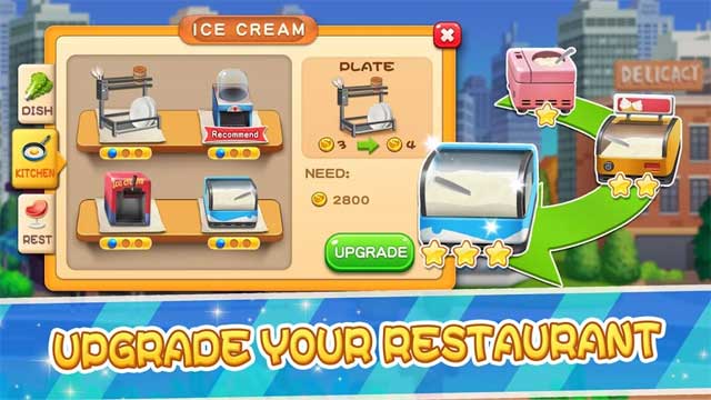 Kiếm càng nhiều tiền càng tốt để nâng cấp cho căn bếp của bạn trong Happy Cooking 2: Summer Journey
