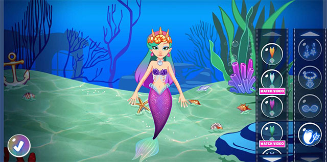Chinh phục game thời trang nàng tiên cá cực xinh và vui nhộn