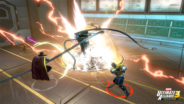 Gameplay nhấn mạnh vào cách đánh hợp tác giữa team 4 siêu anh hùng