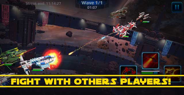 Chiến đấu với đội phi thuyền của người khác trong vũ trụ