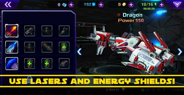 Sử dụng súng laze và lá chắn năng lượng