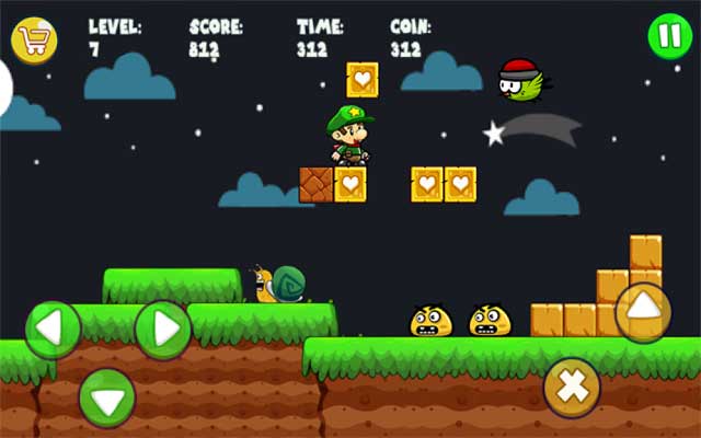 Thu thập tất cả các đồng xu và item trên đường đi để có thêm điểm và mua thêm vật phẩm