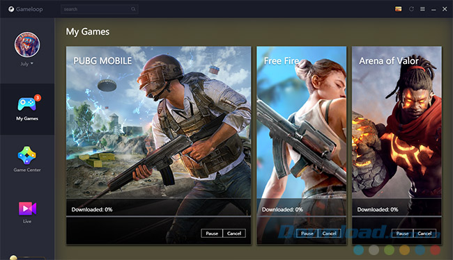 GameLoop: Trình giả lập Android miễn phí, chơi game di động trên PC với hiệu suất cao. https://st.download.com.vn/data/image/2019/07/23/Gameloop-2.jpg