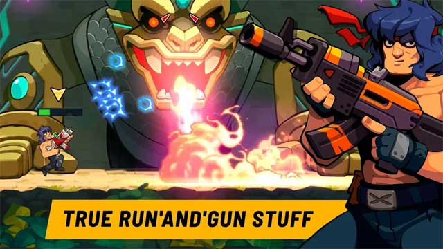Lối chơi Run'n'gun cổ điển, kết hợp giữa game chạy bất tận và game bắn súng nhịp độ nhanh