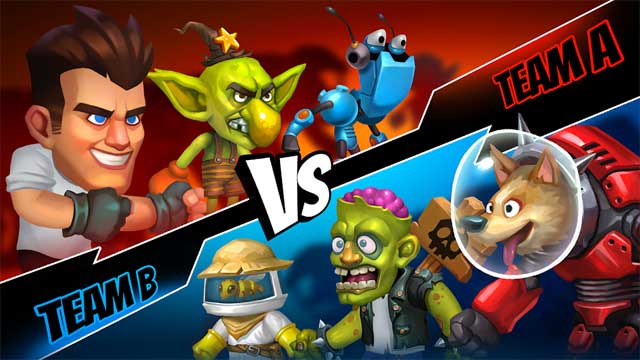 Chiến đấu một mình hoặc với bạn bè trong chế độ co-op tổ đội nhiều người chơi Team vs Team