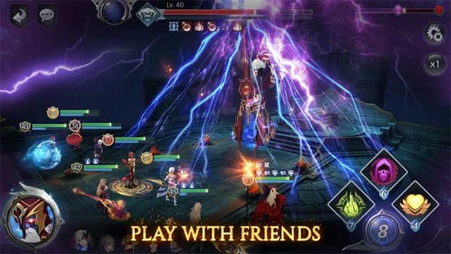 Bạn có thể lập nhóm với bạn bè trực tuyến để cùng nhau chiến đấu trong Fire Heroes