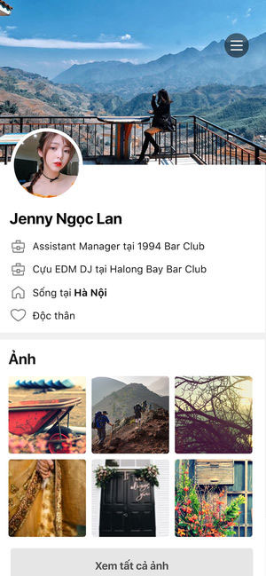 Trang cá nhân người dùng