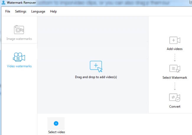 Chọn file video muốn chỉnh sửa trong Watermark Remover