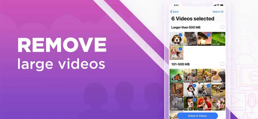 Smart Cleaner cho iOS xóa video lớn