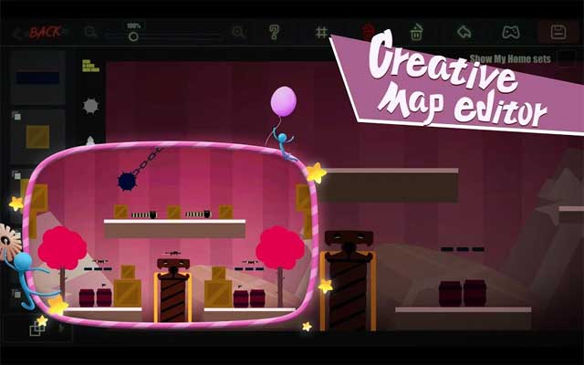 Tạo ra bản đồ của riêng bạn trong  Stick Fight: The Game Mobile với tính năng chỉnh sửa level 