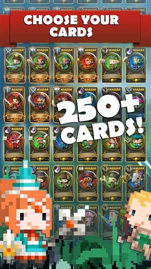 Chọn một đội quân bạn yêu thích từ bộ sưu tập thẻ phong phú của Triple Fantasy 