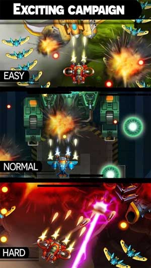 Game Solar Squad: Space Attack có 3 chế độ chơi từ dễ đến khó
