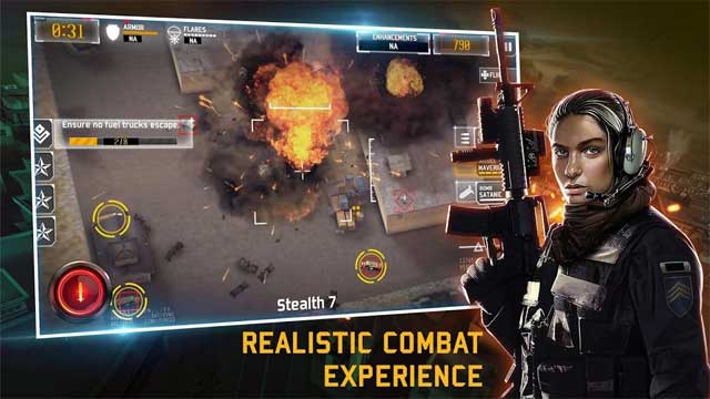 Trải nghiệm những cuộc chiến chân thực với hiệu ứng hoành tráng trong Drone Shadow Strike 3 for Android