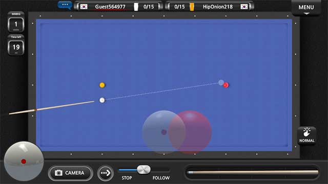 World Championship Billiards cho phép bạn thi đấu trực tiếp với mọi người trên thế giới