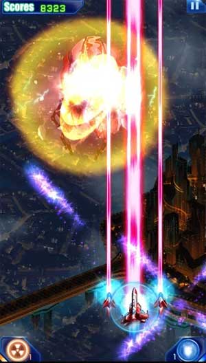 Lao vào cuộc chiến bảo vệ trái đất trong game Space Shooter Raiden cho Android