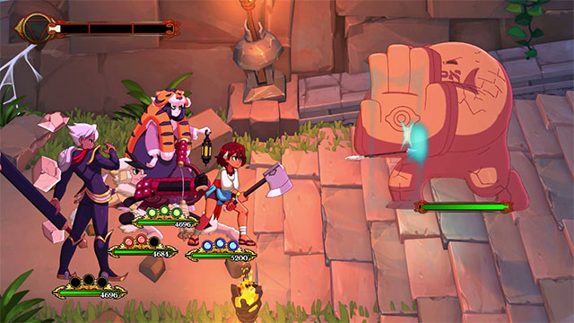 Đánh bại tất cả những kẻ ngáng đường trong game Indivisible 