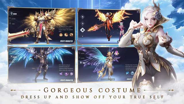 Lunathorn for Android có rất nhiều trang phục lộng lẫy để người chơi có thể tự do thể hiện cá tính