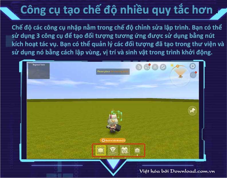 Nhiều công cụ hơn trong Mini World 0.37 để lập quy tắc của riêng bạn